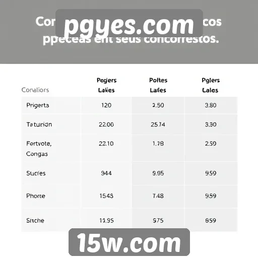 Comparativo de preços entre pgyes.com e concorrentes